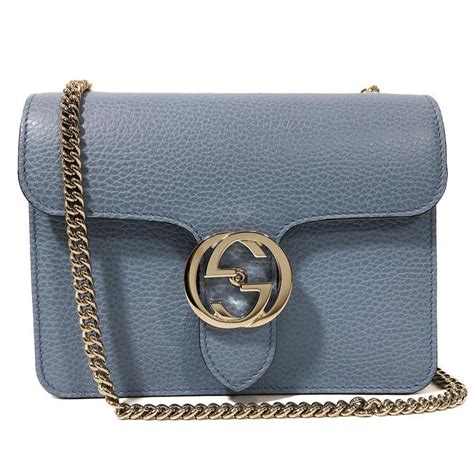 gucci blue marmont leather crossbody bag